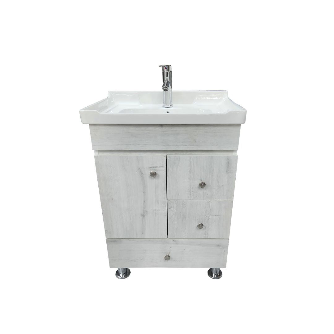 Vanitorio Gris Jaspeado 60cm 3 Cajones