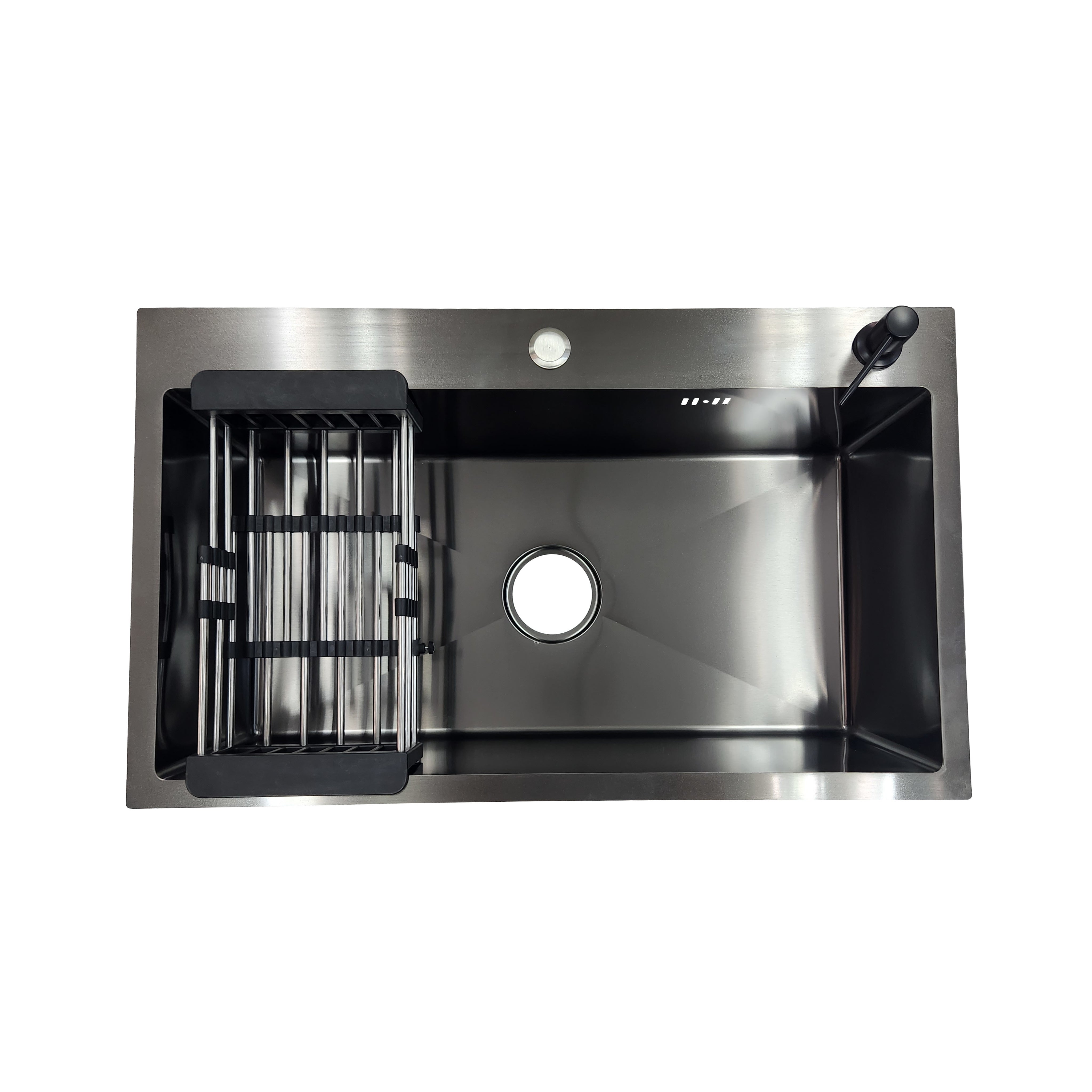 Lavaplatos 68x45 Black con Dispensador y Rejilla (Promo N°3)