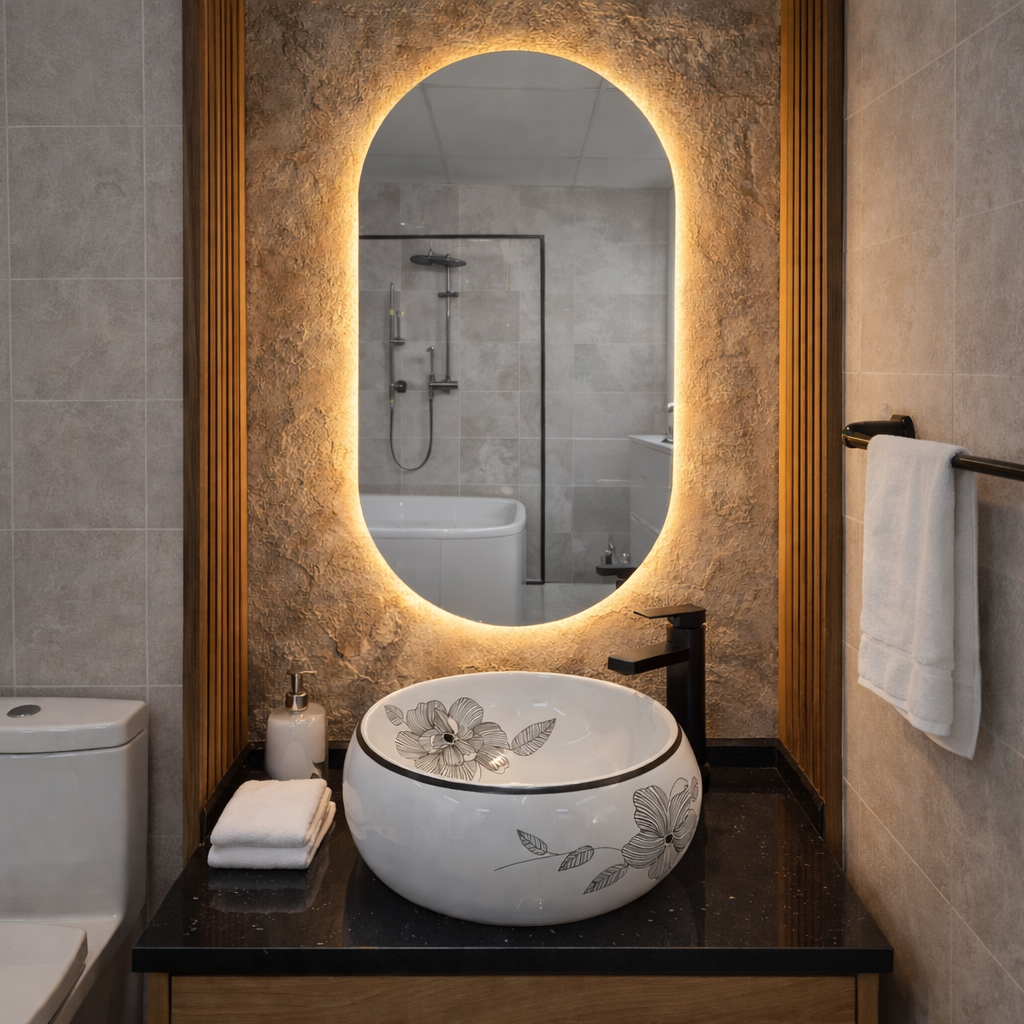 Espejo Led Oval 45x90 Cm