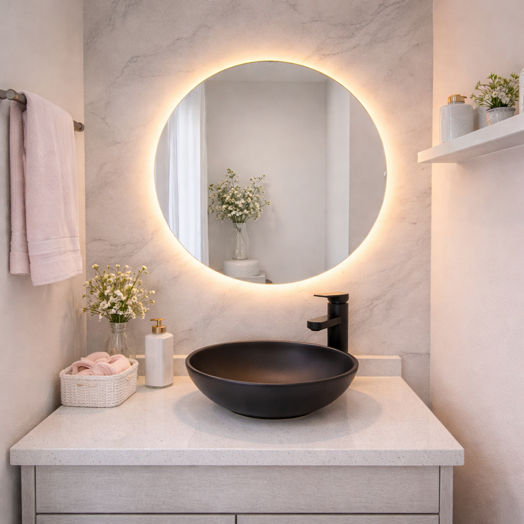 Espejo Led Crystal 60cm Diámetro.