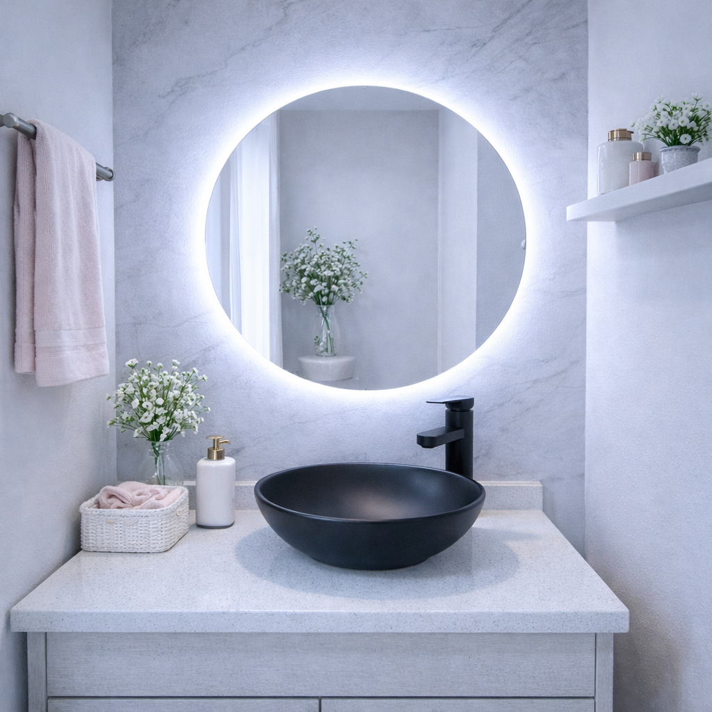 Espejo Led Crystal 60cm Diámetro.