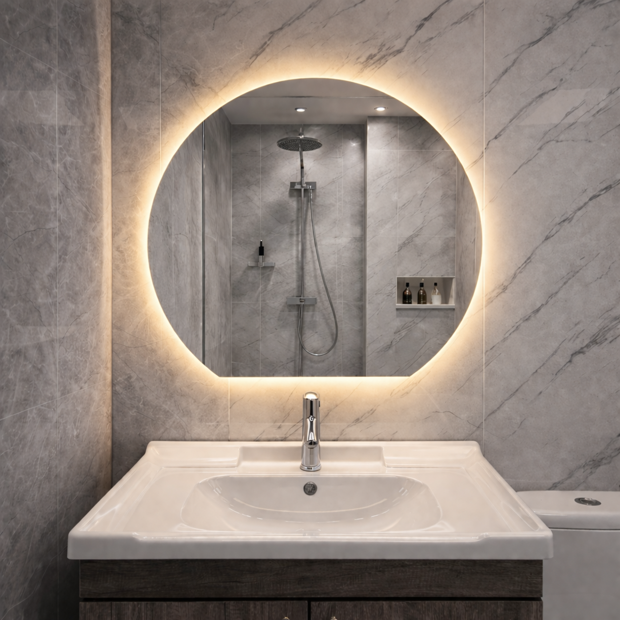 Espejo Led Halo 70x63 Cm