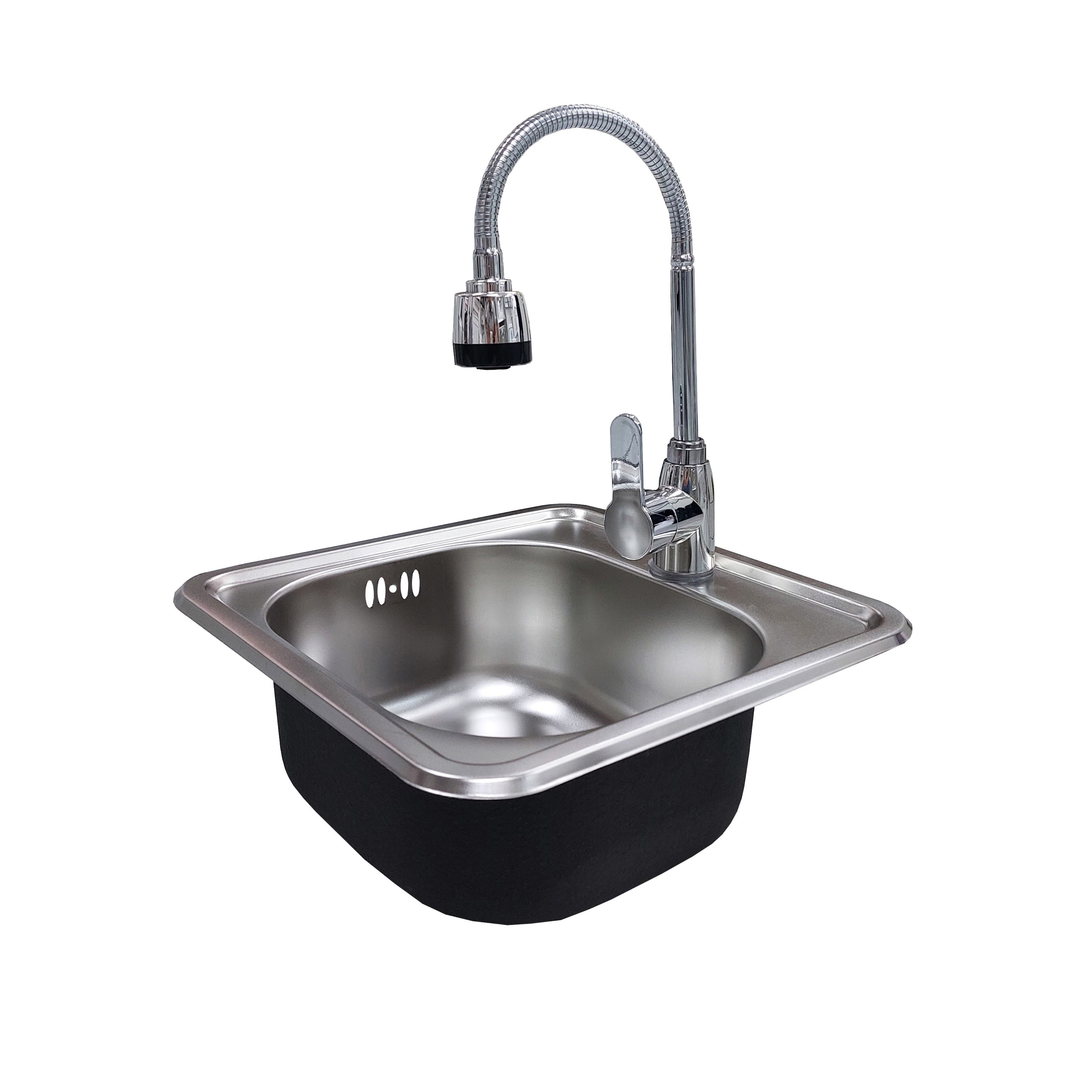 Lavaplatos 38x38 con Monomando Semiflexible (Promo N°7)