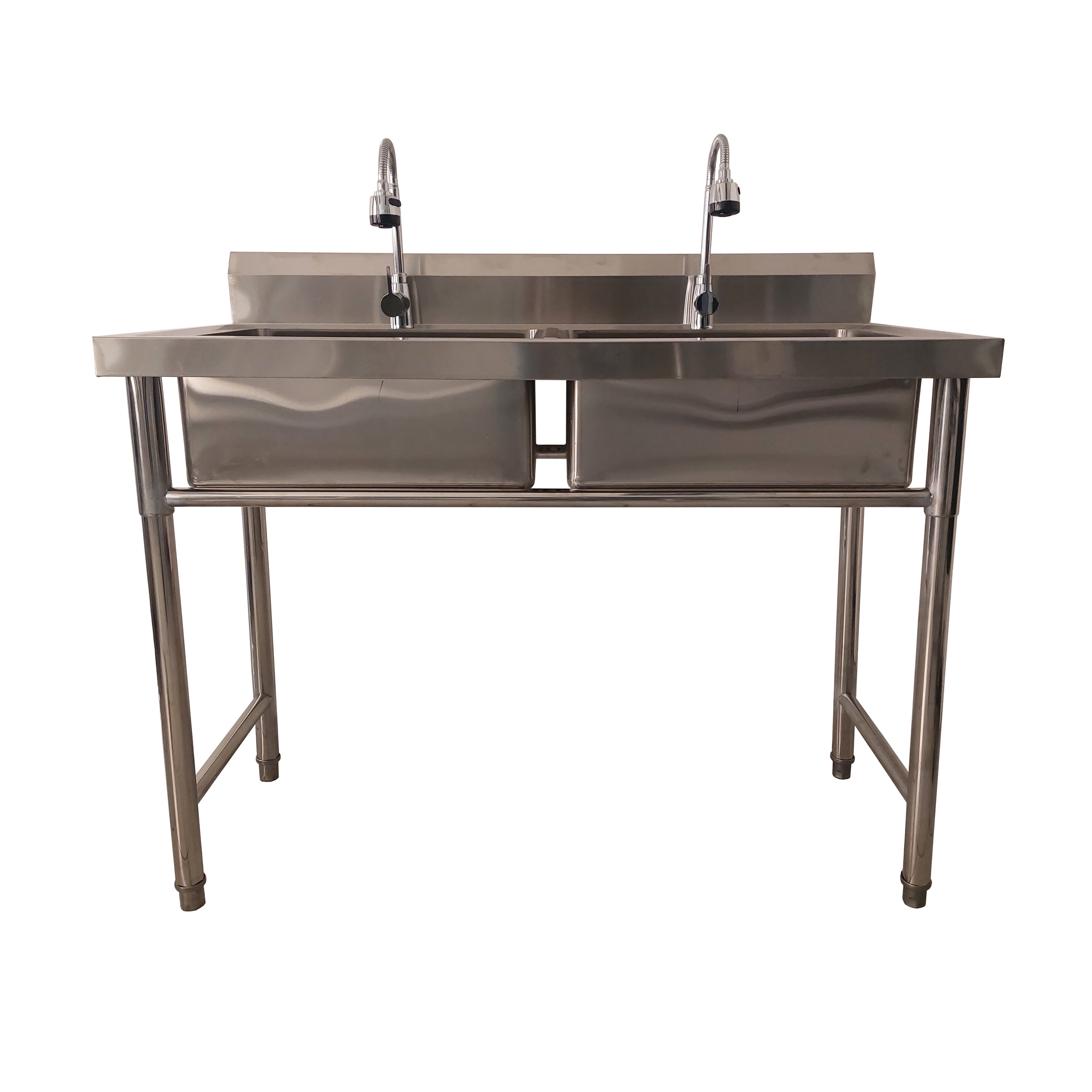 Lavafondos 120x60 Cm Doble Pozo + Llave Semi-flexible X015 (Promo N°40)