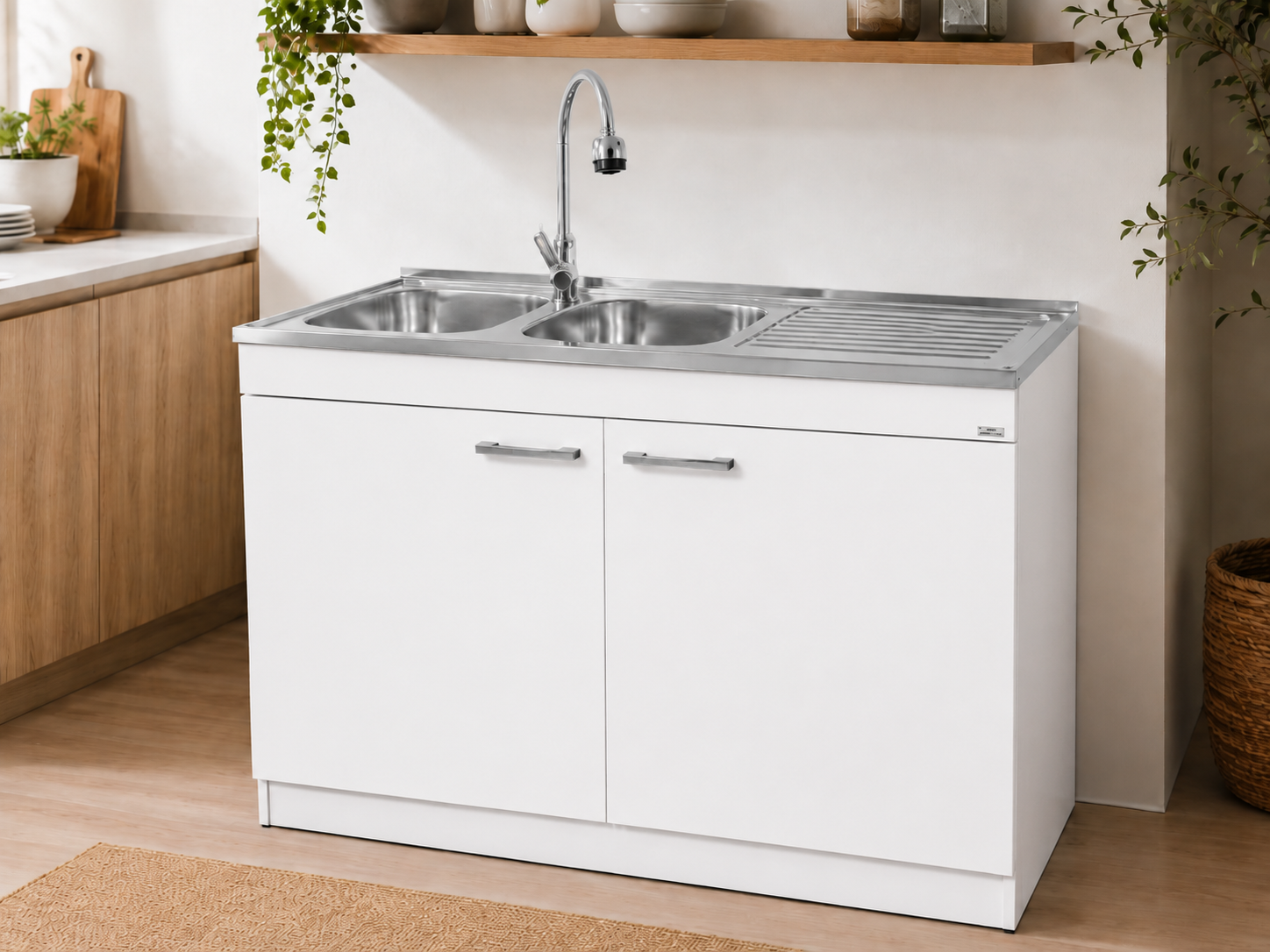 LAVAPLATOS 2 PUERTAS BLANCO 120X50X90 COMPLETO