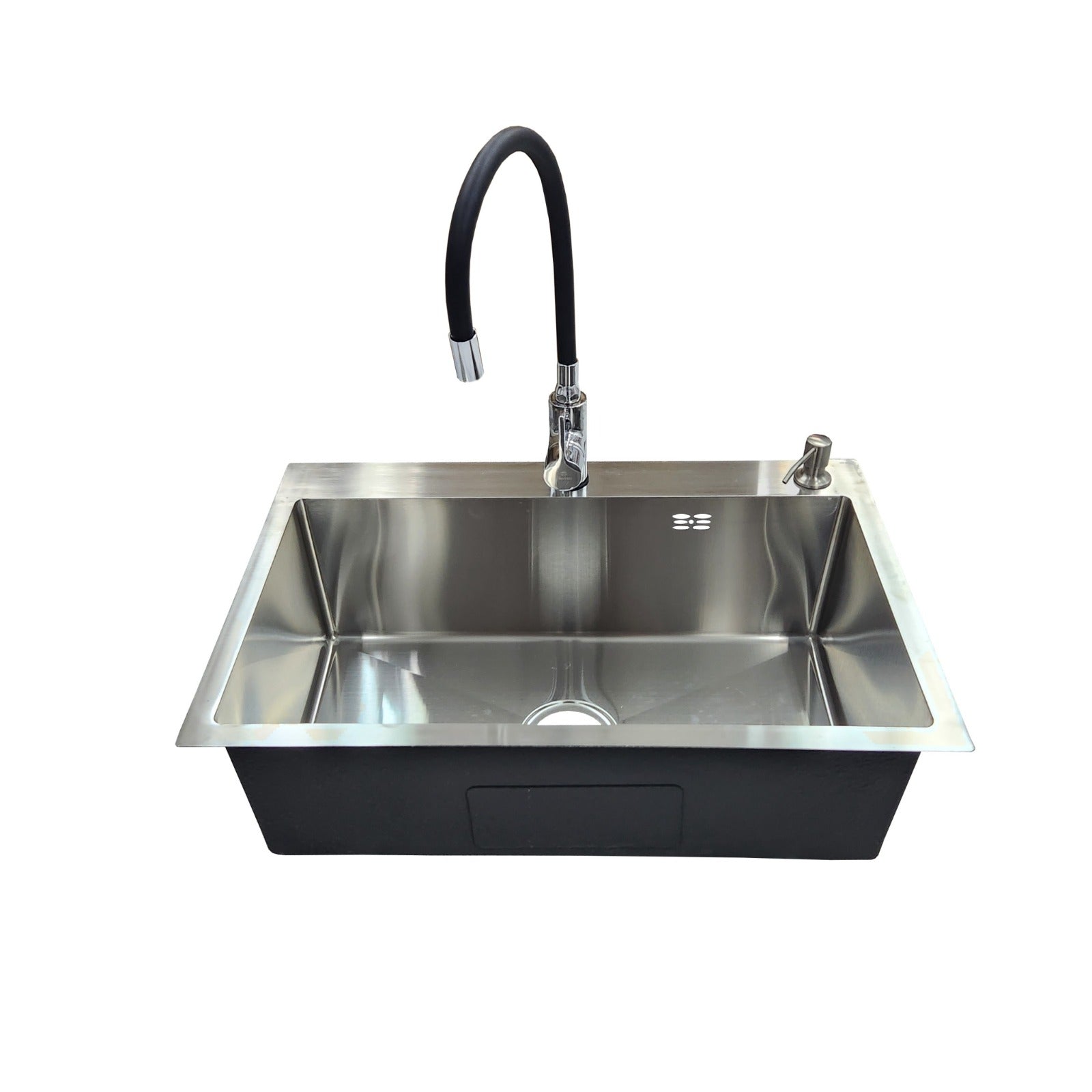 Lavaplatos 68x45 Cms con Monomando Flexible y Dispensador de Lavalozas (Promo N°14)