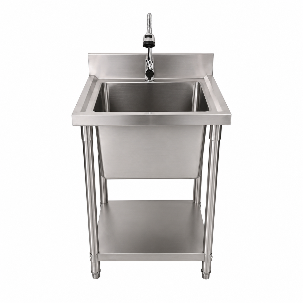 Lavafondos Acero Inoxidable 60x60 Cm (Profundidad 35cms)+ Llave Semi-flexible X015