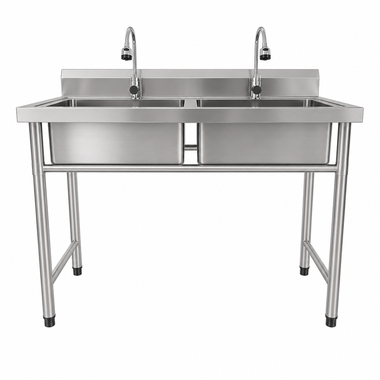 Lavafondos 120x60 Cm Doble Pozo + Llave Semi-flexible X015 (Promo N°40)