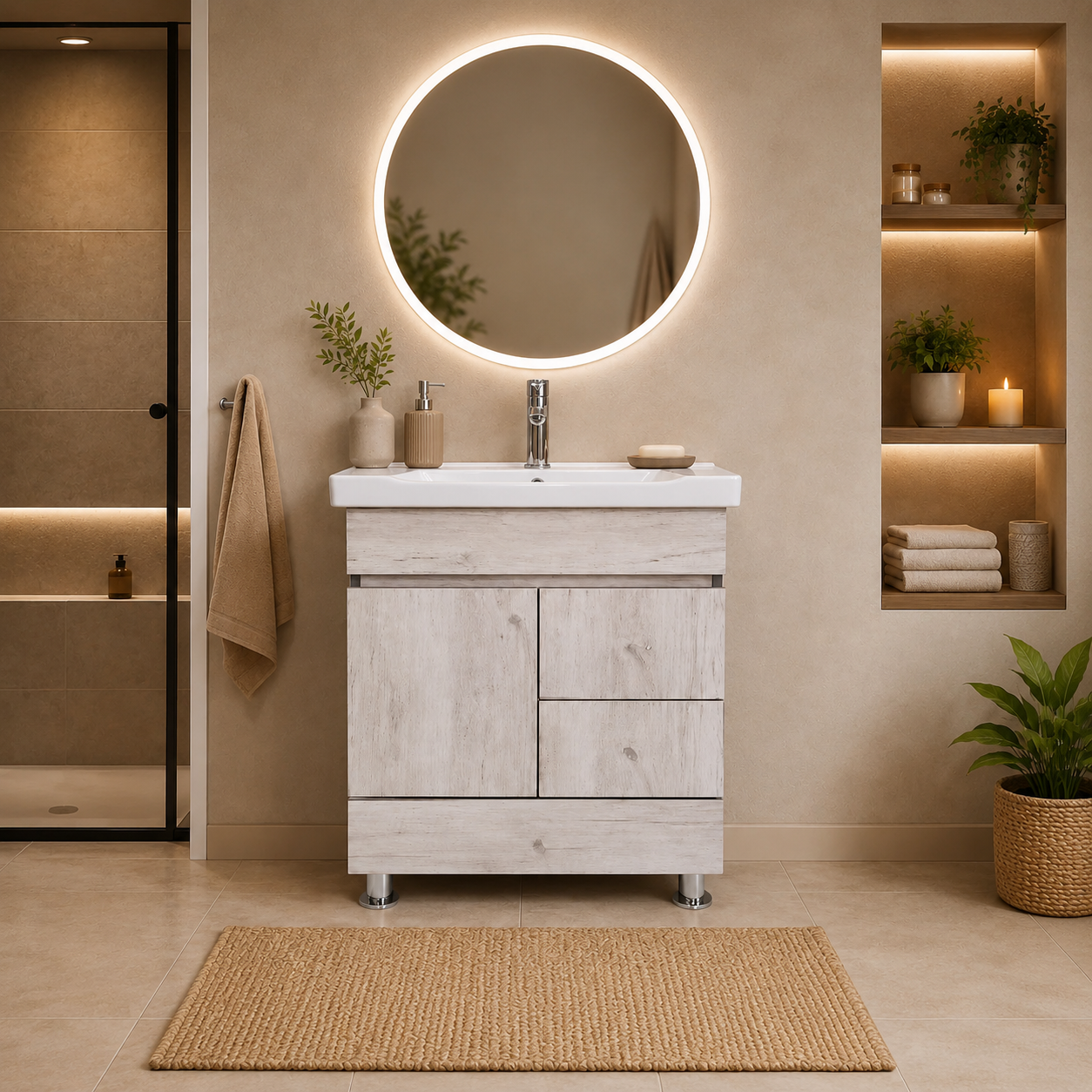 Vanitorio Toscana 60cm 3 Cajones