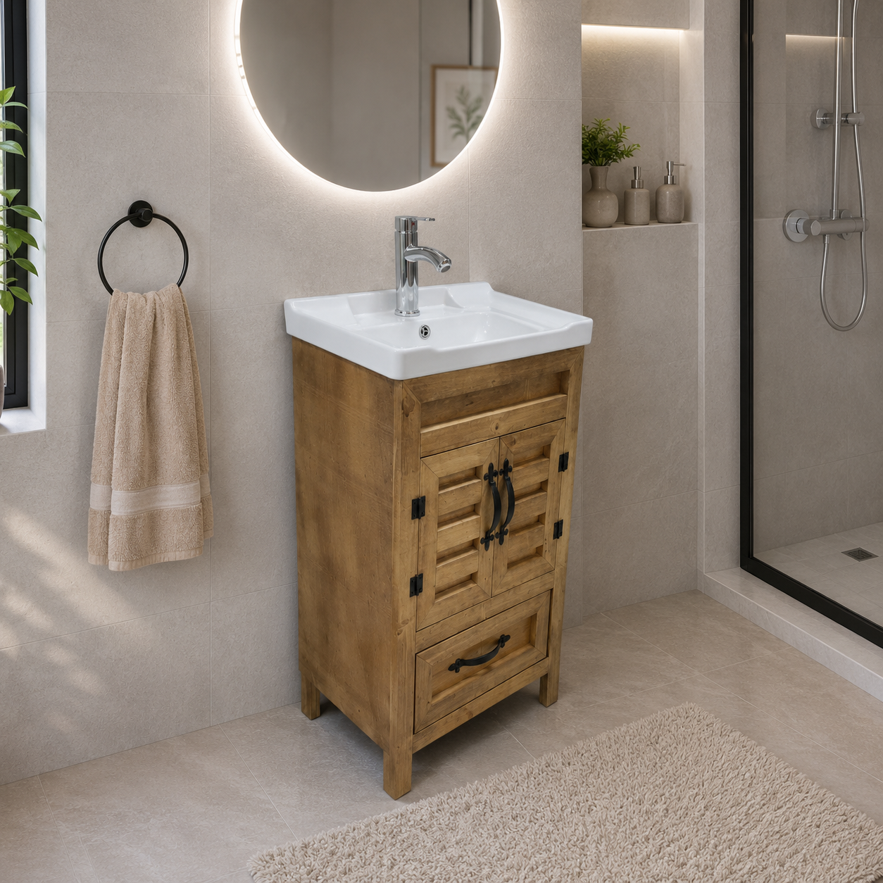 Vanitorio Rustico 50x37x85cm con Cajon