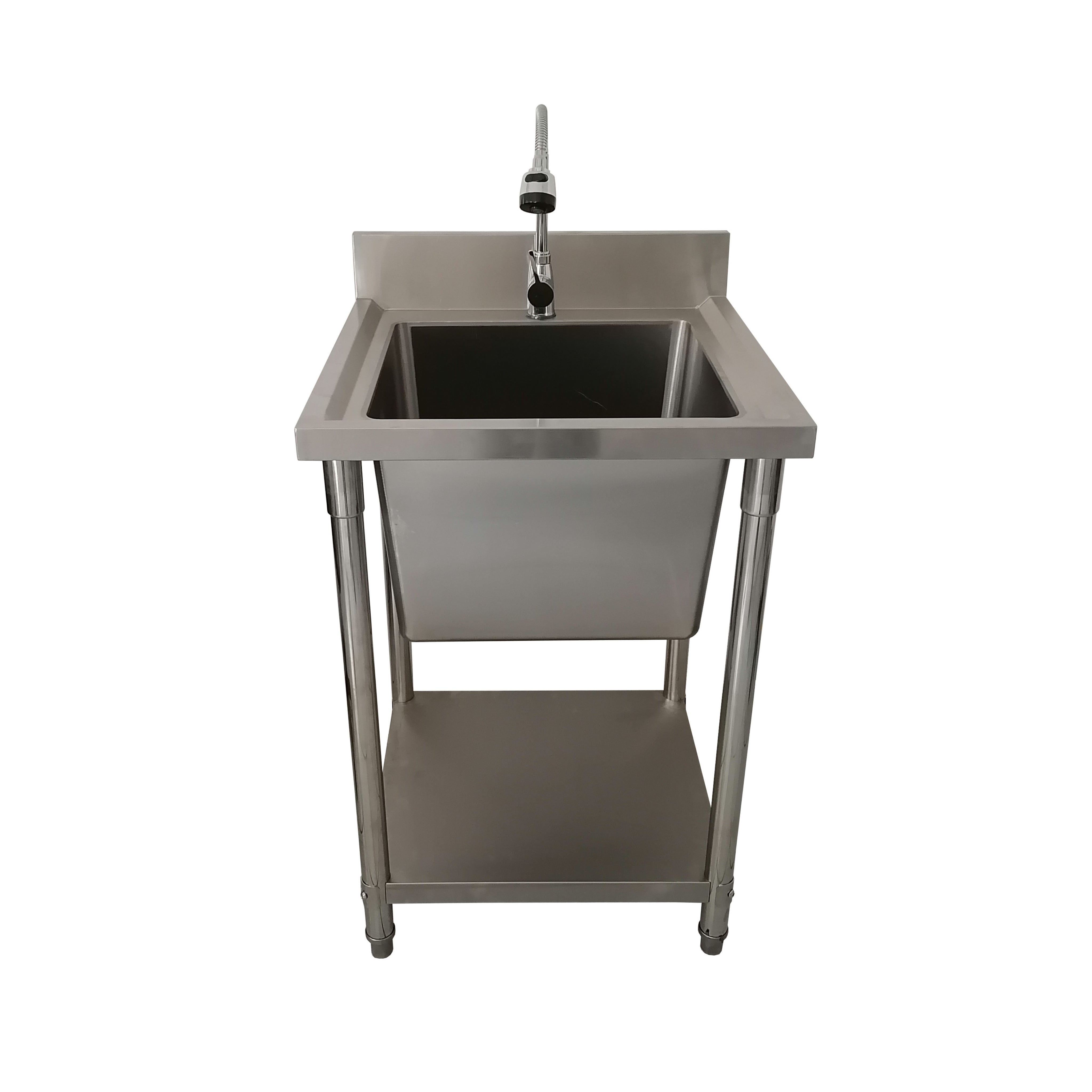Lavafondos Acero Inoxidable 60x60 Cm (Profundidad 35cms)+ Llave Semi-flexible X015