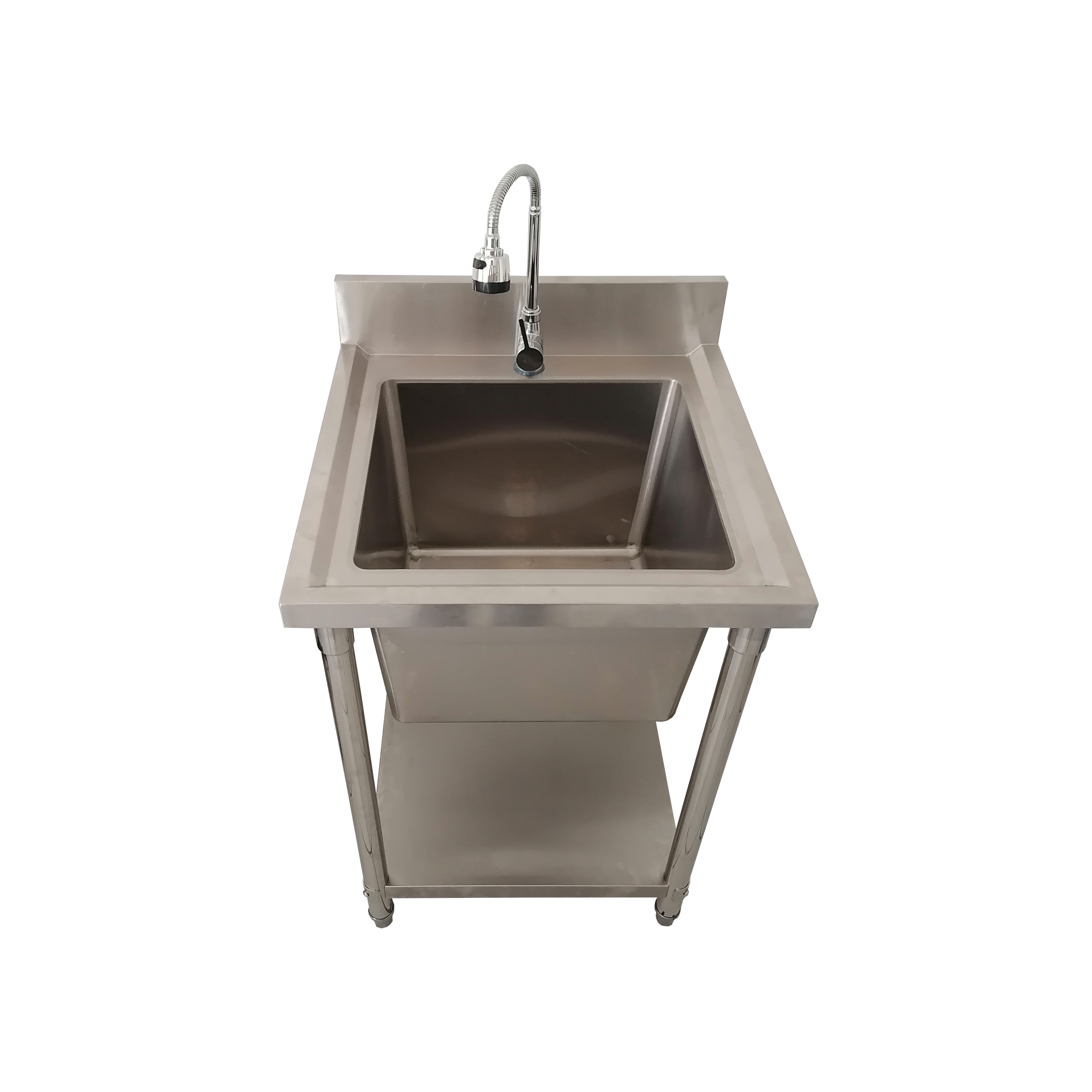 Lavafondos Acero Inoxidable 60x60 Cm (Profundidad 35cms)+ Llave Semi-flexible X015