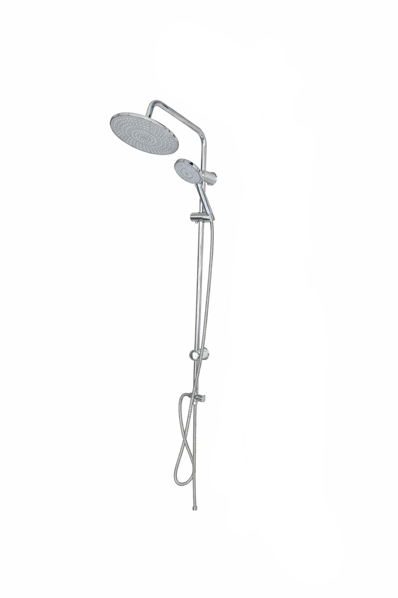 Columna Ducha Simple Plateada sin Griferia