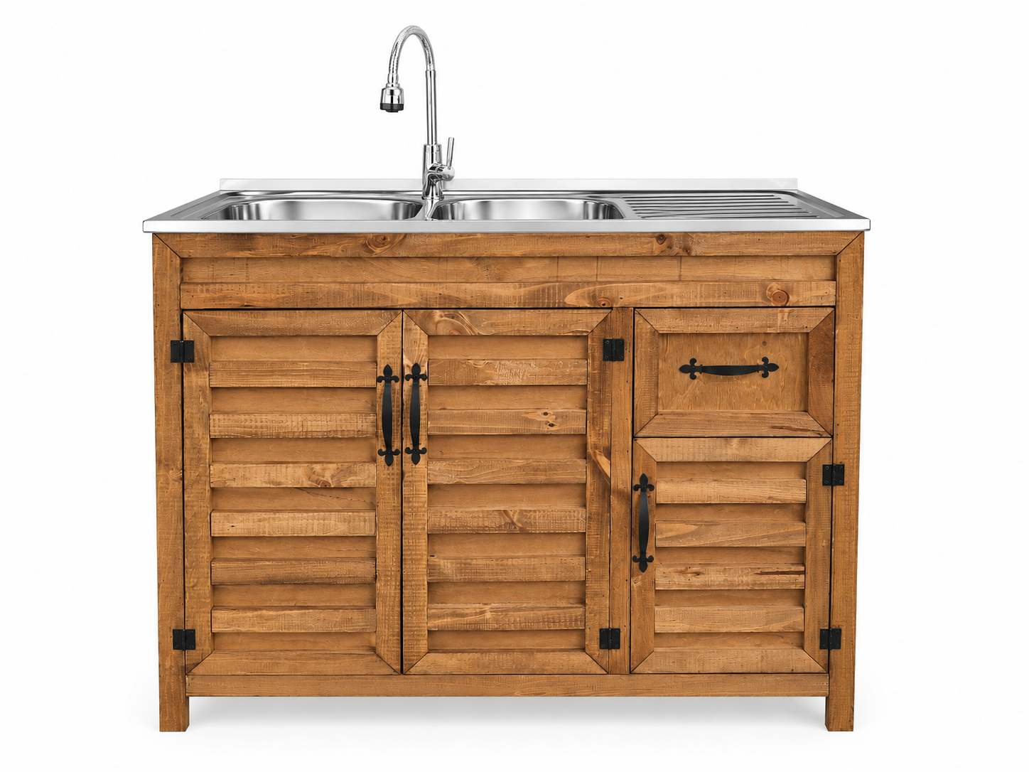 MUEBLE DE LAVAPLATOS RUSTICO 120X50X90