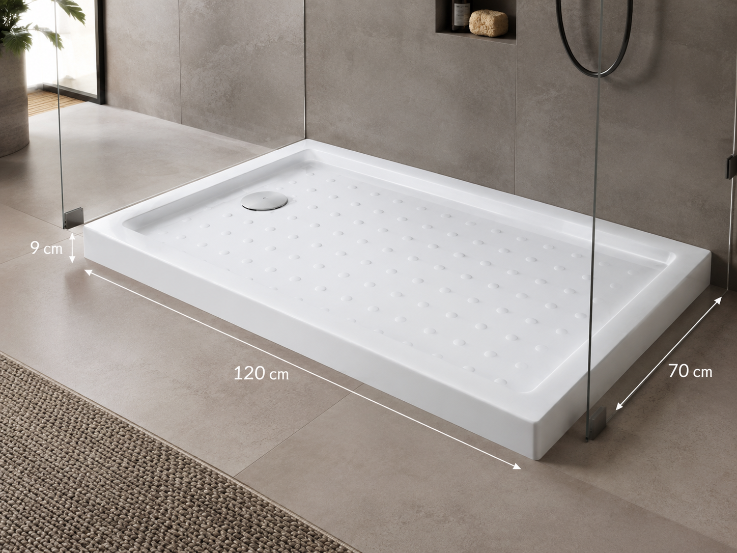 Receptaculo de Ducha 120x70 Cms
