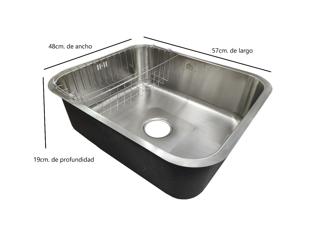 Lavaplatos bajo Cubierta 57x48 con Rejilla Metalica de Regalo (Promo N°18)